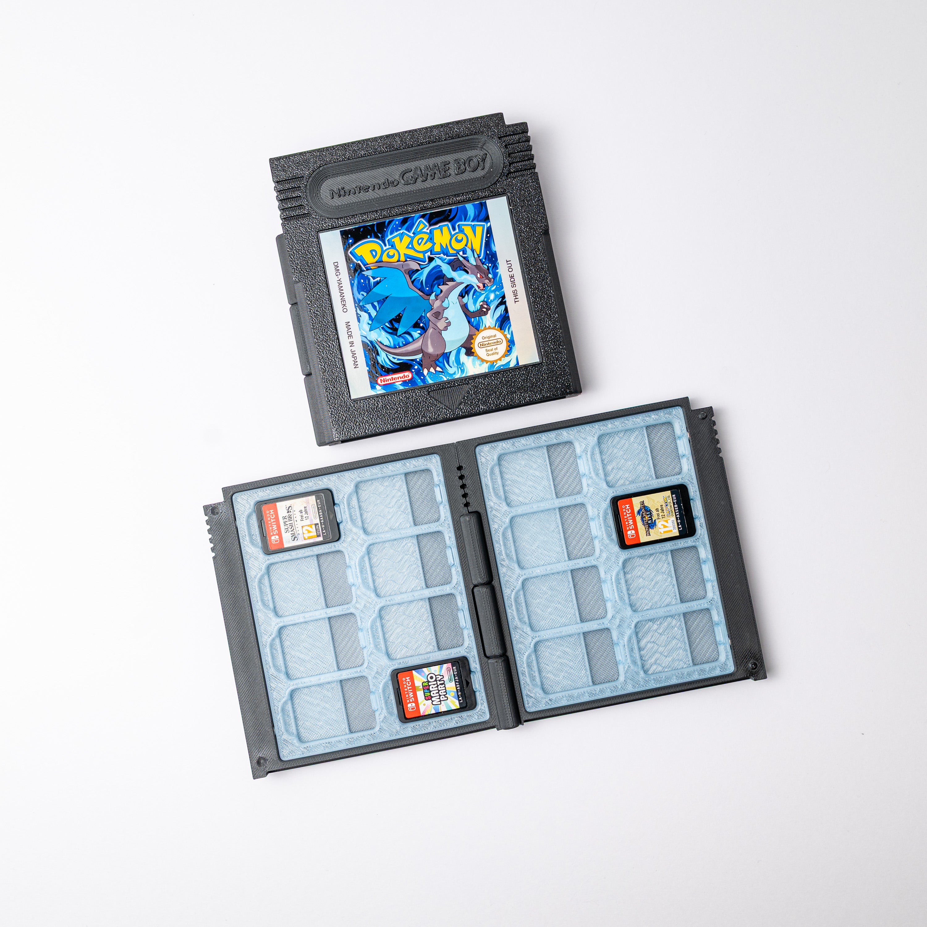 Étui de rangement pour jeux Switch Méga-Dracaufeu X